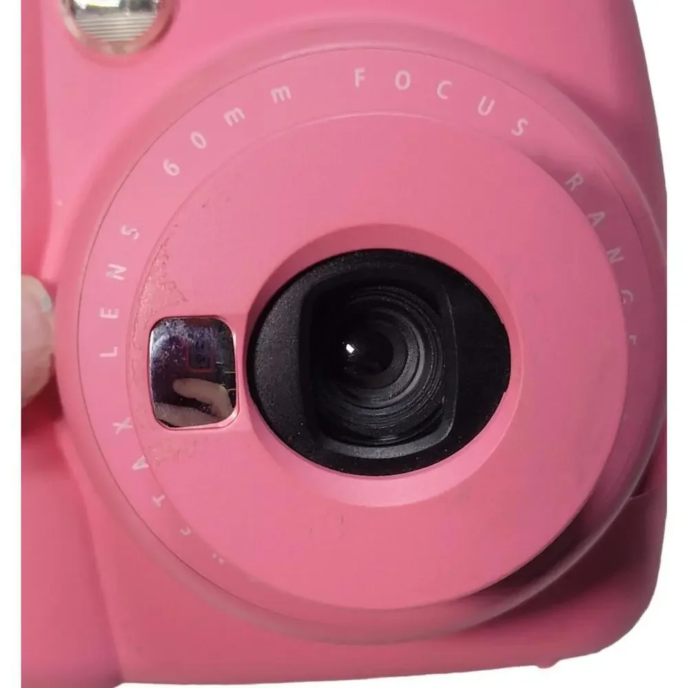 Fujifilm Instax Mini 9 Flamingo Pink Instant Camera No Battery Cover TESTED